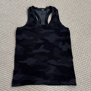 Athleta GUC Black Camo Racerback Tank Top